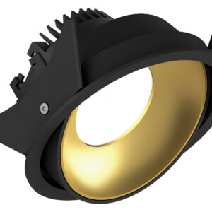 Fido 108 HV adj - Phasenabsch. Runde Einbauleuchten schwenkbar schwarz/gold 10W 80° 2200-3000K CRI93 847-F22B03715H02