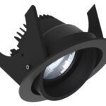 Fluxe 90 HV adj - Phasenabsch. Runde Einbauleuchten schwenkbar schwarz 10W 40° 2200-3000K CRI93 802B03BL5G02