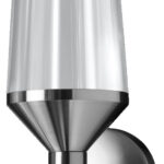 Edelstahlleuchte mit Glasdiffusor