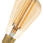 Dimmbare LED-Lampen, Vintage-Edition, klassische Edison-Kolbenform mit LED Technologie im dünnen dekorativen Glühwendel-Design