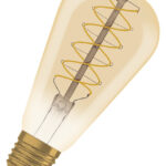 Dimmbare LED-Lampen, Vintage-Edition, klassische Edison-Kolbenform mit LED Technologie im dünnen dekorativen Glühwendel-Design