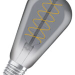 Dimmbare LED-Lampen, Vintage-Edition, klassische Edison-Kolbenform mit LED Technologie im dünnen dekorativen Glühwendel-Design