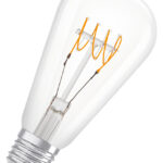 Dimmbare LED-Lampen, Vintage-Edition, klassische Edison-Kolbenform mit LED Technologie im dünnen dekorativen Glühwendel-Design