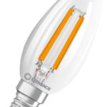Dimmbare LED-Lampen, klassische Minikerzeform, ENERGIEEFIZIENTKLASSE C