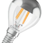 LED-Lampen, klassische Miniballform, mit Spiegel-Kolbenkrone