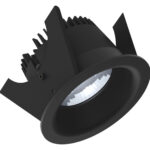 Linea 75 HV - Phasenabsch. Runde Einbauleuchten starr schwarz 10W 80° 2700K CRI93 847-912A03BL5B02