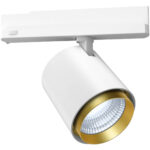 Odion XS - DALI Schienenstrahler dreh-schwenkbar weiss/gold 32W 37° 3000K CRI97 847-35040361E202