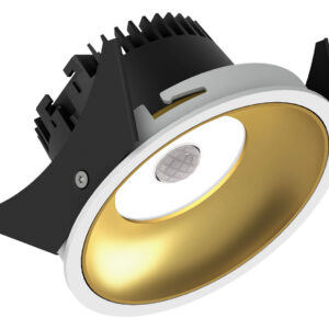 SensorFido 98 HV - Runde Einbauleuchten starr weiss/gold 15W 80° 3000K CRI83 847-F12S03615D02