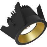 Sensor Strada 75 - Runde Einbauleuchten starr schwarz/gold 15W 80° 4000K CRI83 847-852S03715F02