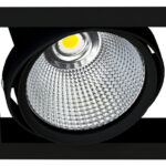 squareCENTURY 383 - Eckige Einbauleuchten kardanisch schwarz 33W 60° 4000K CRI90 628-AE82841.02.92