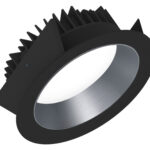 Strada 185 LV - DALI Runde Einbauleuchten starr schwarz/silber 50W 80° 4000K CRI80 847-851C0374YX02