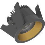 Strada 75 LV-TW - DALI Runde Einbauleuchten starr schwarz/kupfer 11W 60° 2700-6500K CRI94 847-856B03754W02