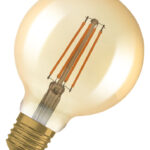 Dimmbare LED-Lampen, Vintage-Edition, klassische Ballform mit LED Technologie im  Glühwendel-Design