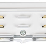 EUTRAC ONETRACK Verbinder für 3-Phasen Aufbauschiene + Datenbus, elektrischer Längsverbinder ONETRACK weiß 575 2 1206 6