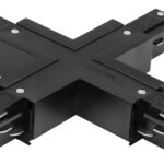 EUTRAC X-Verbinder für 3-Phasen Aufbauschiene, mit Einspeisemöglichkeit - schwarz 555 1 1216 2