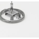 Seilabhängung für EUTRAC geeignet für 3-Phasen Aufbauschiene, inkl. Pendelclip, Stahlseil und Deckenbefestigung