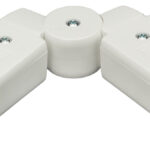 GLOBAL Trac Base Eckverbinder für 1-Phasen Aufbauschiene, einstellbarer elektrischer Eckverbinder, 60°-100° - {{attr_pa_farbe}}