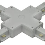 GLOBAL Trac Base X-Verbinder für 1-Phasen Aufbauschiene,  mit Einspeisemöglichkeit - {{attr_pa_farbe}}