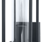 Zeitlose Aluminium-Wandleuchte mit E27-Fassung, Glasdiffusor und Sensoroption