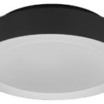 Gesockelte Deckenleuchte mit Metall-Ring