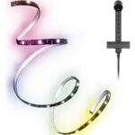 Dekorative bunte LED Strips für den Innenbereich, selbstklebend, USB-Anschluss, mit Sound-Empfänger und Farbsensor