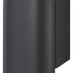 Wandleuchten mit dunkelgrauem Gehäuse aus Aluminiumdruckguss, Schutzart IP65, mattiertem Diffusor und G10-Fassung