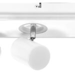 Deckenanbau-Leuchte mit flexiblen Strahlern, Lichtquelle über den Wandschalter auswählbar