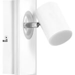 Deckenanbau-Leuchte mit flexiblen Strahlern, Lichtquelle über den Wandschalter auswählbar