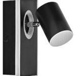 Deckenanbau-Leuchte mit flexiblen Strahlern, Lichtquelle über den Wandschalter auswählbar