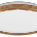 Led Deckenleuchte mit Holz-Ring