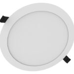 Sehr flache Downlights mit Aluminiumgehäuse und Lichtausbeute bis zu 100 lm/W und DALI-2 Technologie