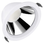 Downlight-Leuchten mit Aluminiumgehäuse, sehr hoher Lichtausbeute und blendarmem Licht