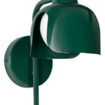 Dekorative Leuchte aus farbigem Metall und Glas mit austauschbarer Lichtquelle