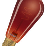 Dimmbare LED-Lampen, Vintage-Edition, klassische Edison-Kolbenform mit LED Technologie im dünnen dekorativen Glühwendel-Design