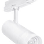 Dimmbarer 3-Phasen-Stromschienen-Strahler mit mechanischem Zoomobjektiv und einfacher Lichtfarbe