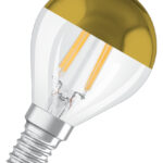LED-Lampen, klassische Miniballform, mit Spiegel-Kolbenkrone